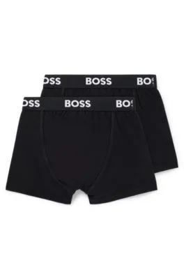 Kids' three-pack of boxer shorts in stretch cotton