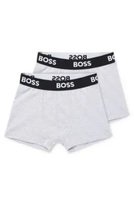 Kids' two-pack of boxer shorts in stretch cotton