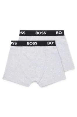 Kids' two-pack of boxer shorts in stretch cotton