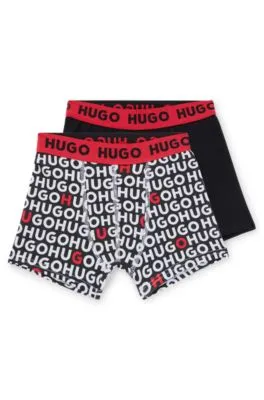 Kids' two-pack of stretch-cotton boxer shorts