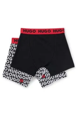 Kids' two-pack of stretch-cotton boxer shorts