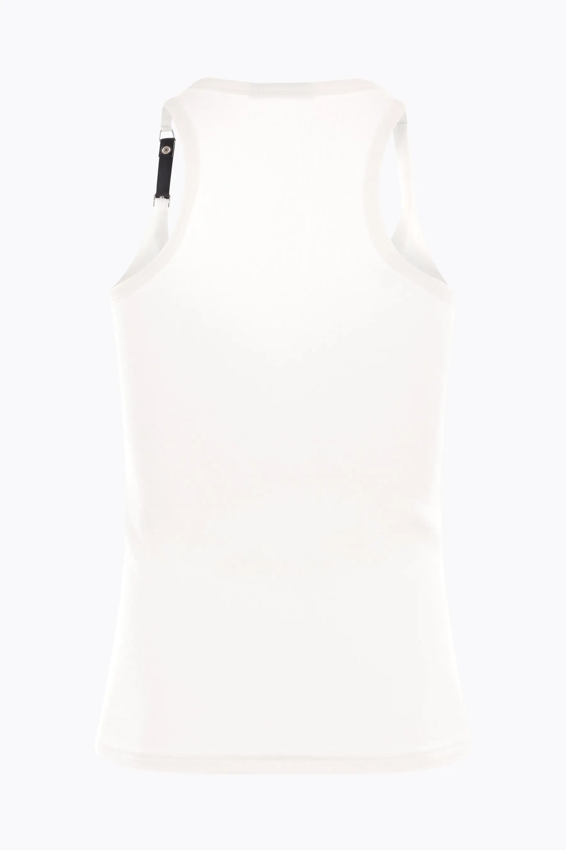 logo embroidered jersey tank top with buckle