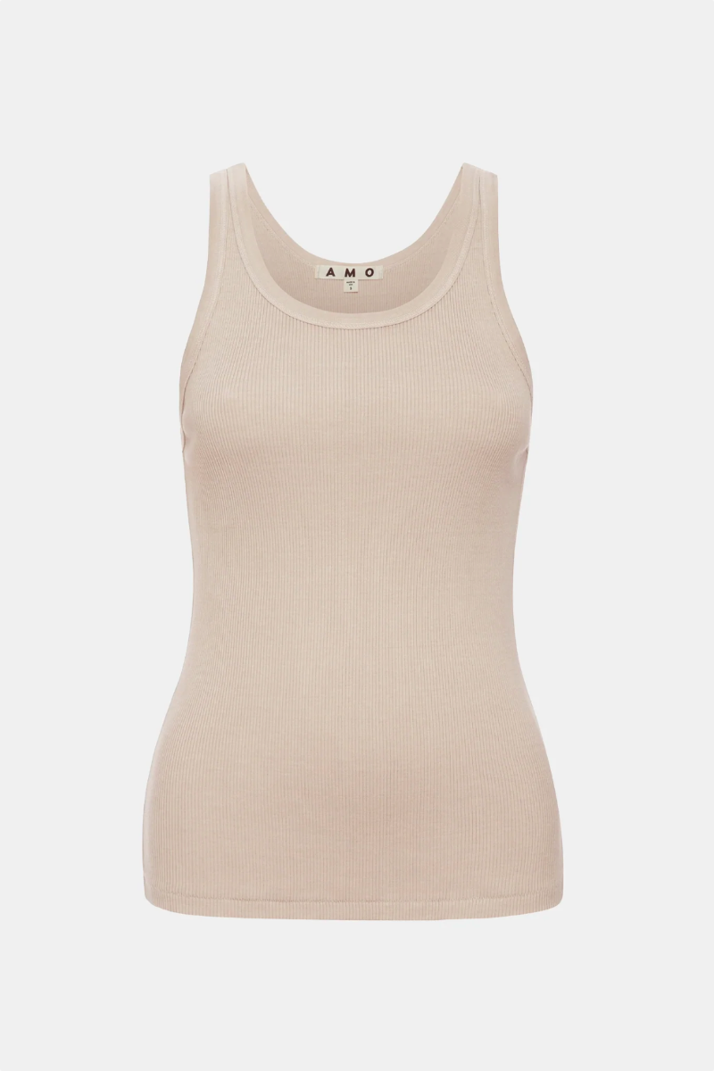 Long Rib Tank - Taupe