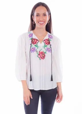 Mariachi Mama Floral Embroidered Top (DS)