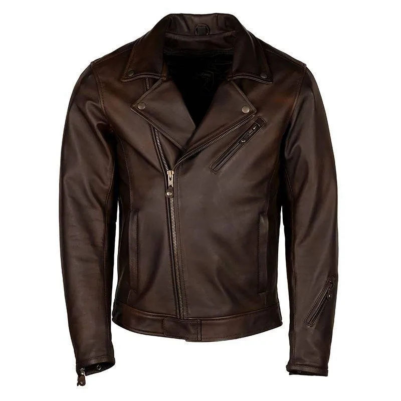 Men's Classic Brown Rockstar Leather Jacket