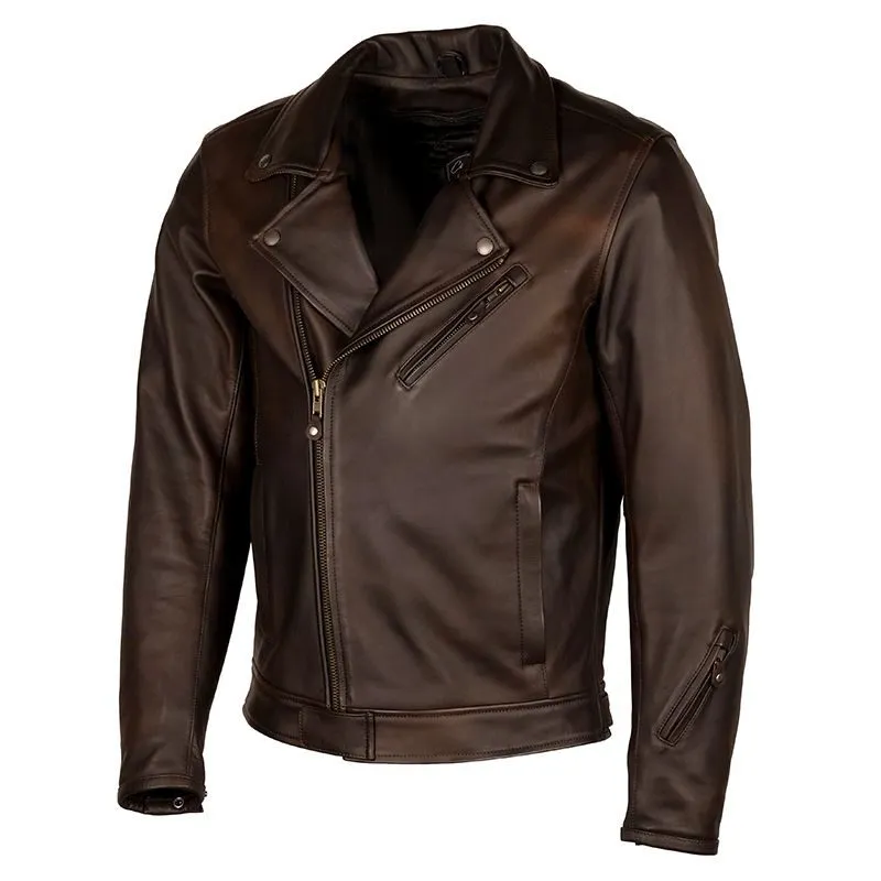 Men's Classic Brown Rockstar Leather Jacket