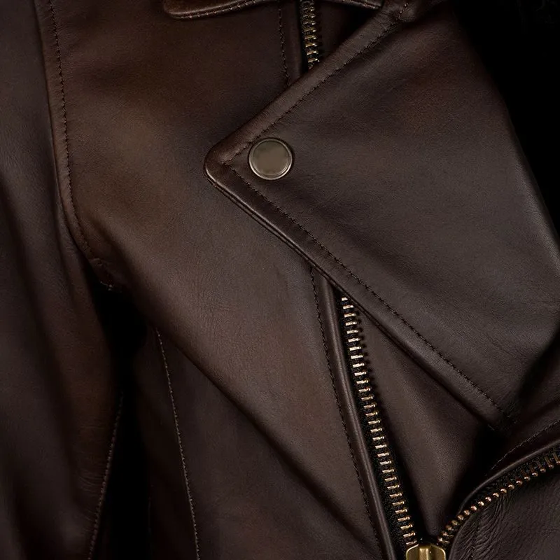 Men's Classic Brown Rockstar Leather Jacket