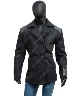 Mens Black Lapel Collar Blazer Coat - Mens Coat - Abbraci