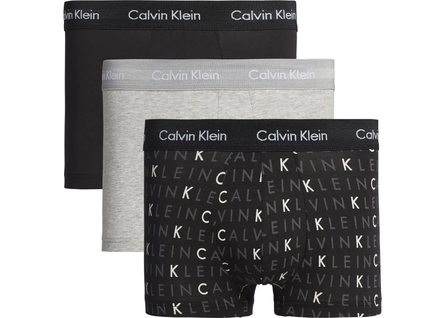 Mens Calvin Klein Boxer Shorts Low Rise Trunks 3 Pack