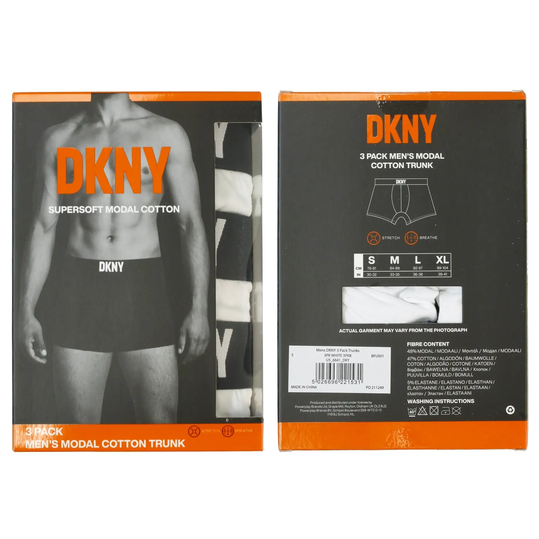 Mens DKNY 'New York' Supersoft Modal Cotton Boxer Trunks