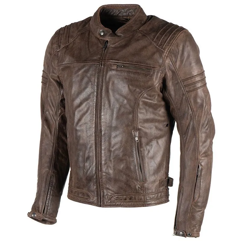 Mens Vintage Brown Moto Leather Jacket