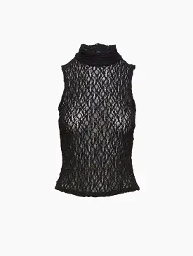 Mesh Mockneck Top