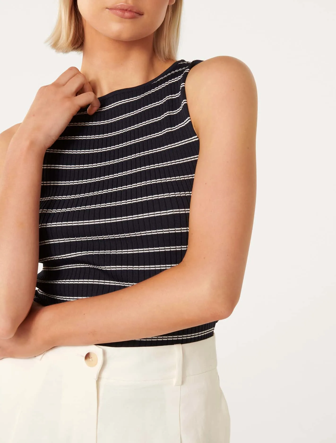 Millie Stripe Boatneck Tank Top