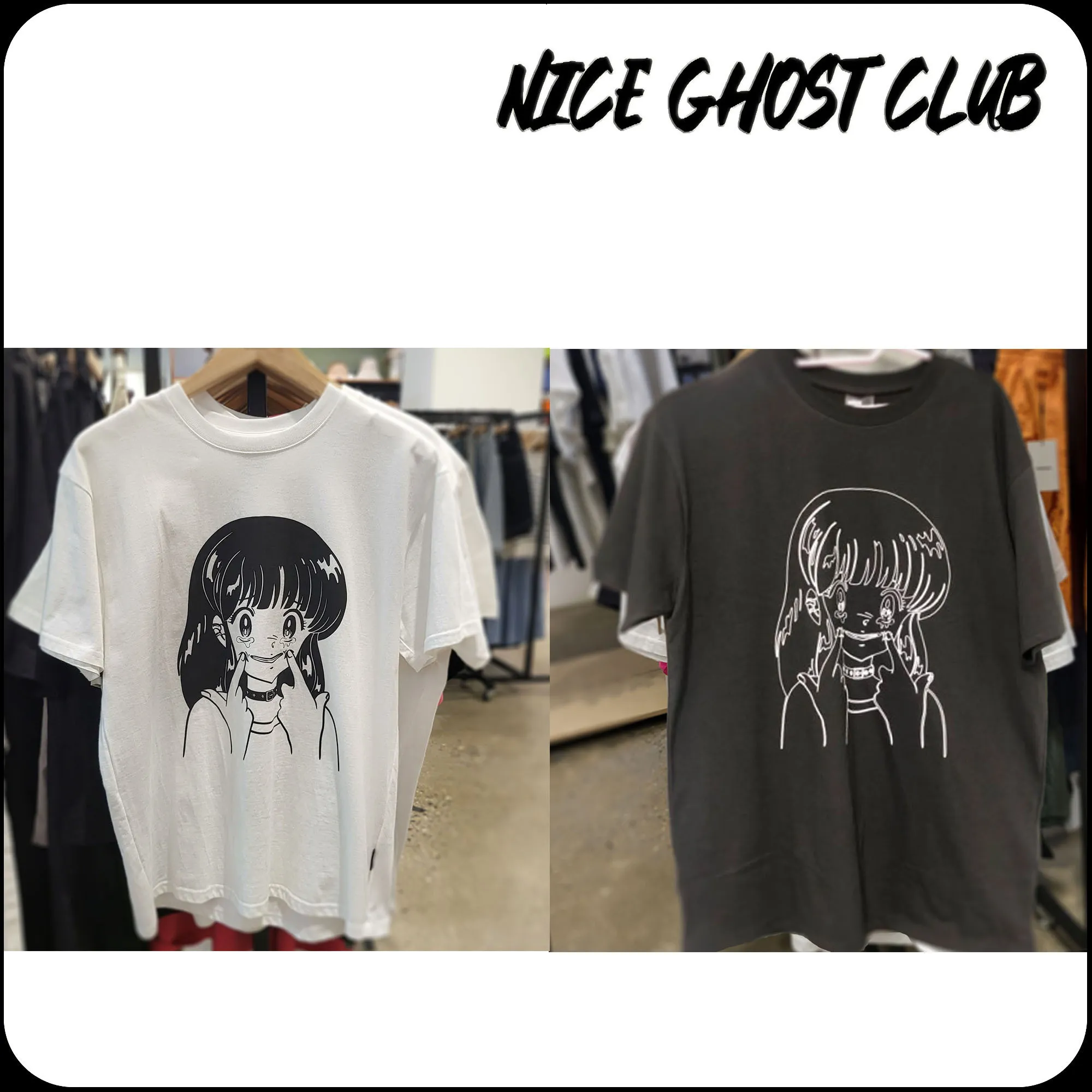 Nice Ghost Club  |[ NICE GHOST CLUB]★24SS★ CRYING SMILE TEE