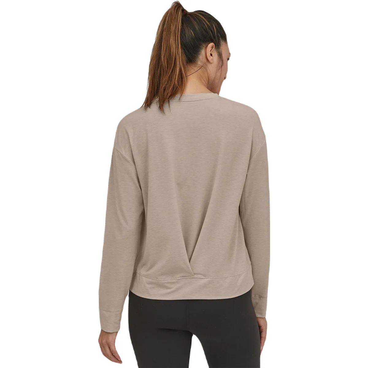 Patagonia Women's Shroom Taupe Long-Sleeved Glorya Twist Top