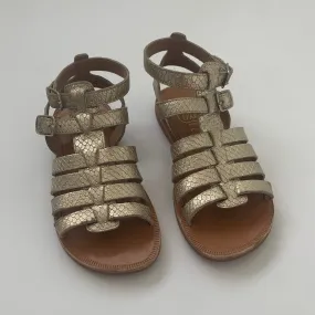 Pom D'Api Metallic Gladiator Sandals: Size EU 37