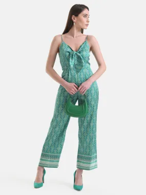 Printed Tie-Knot Jumpsuit