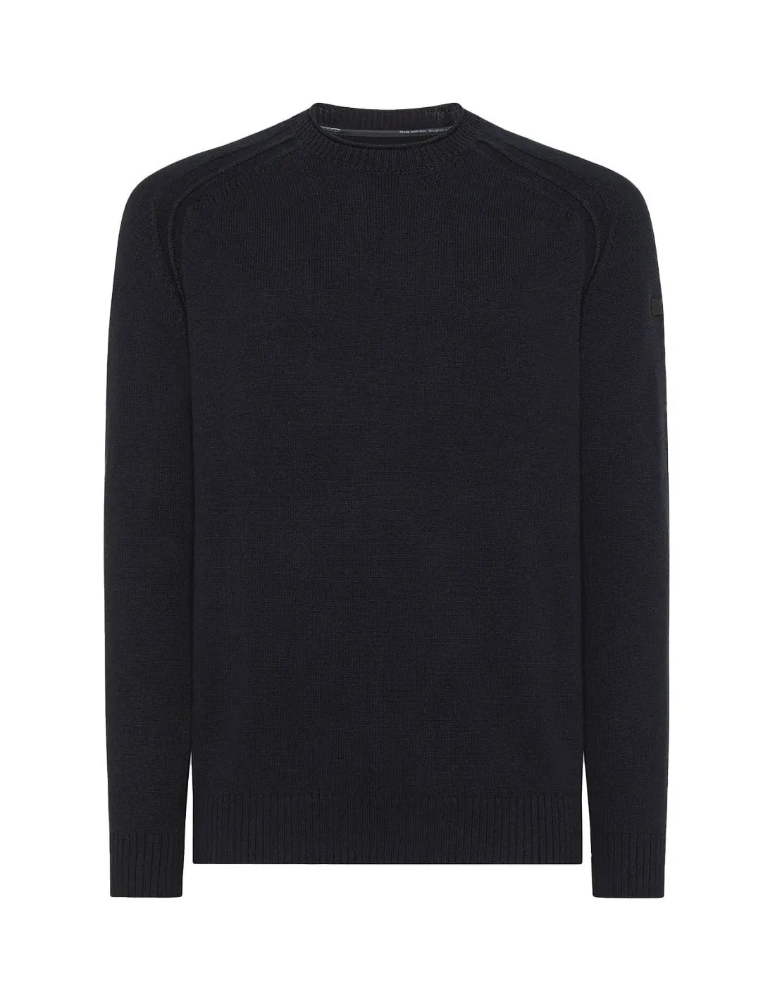 Pullover RRD uomo Cotton Plain Round Knit WES032 blu