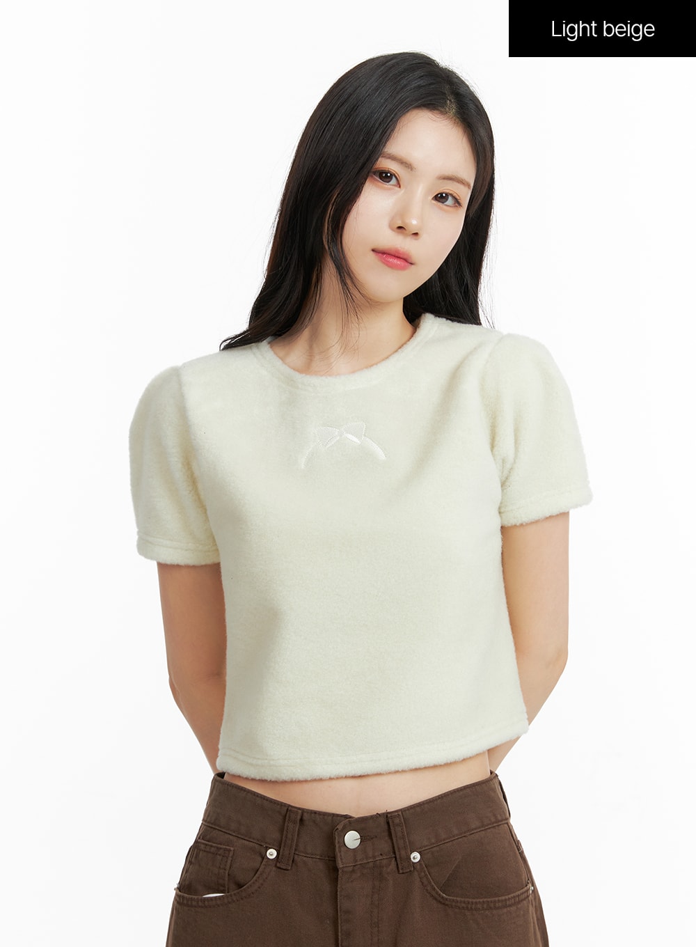 Ribbon Embroidered Crop Top OF415