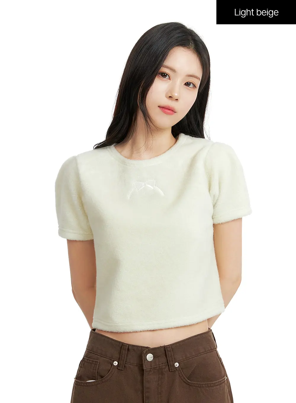 Ribbon Embroidered Crop Top OF415