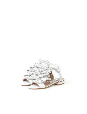 Rue St Trinidad White Leather Sandal