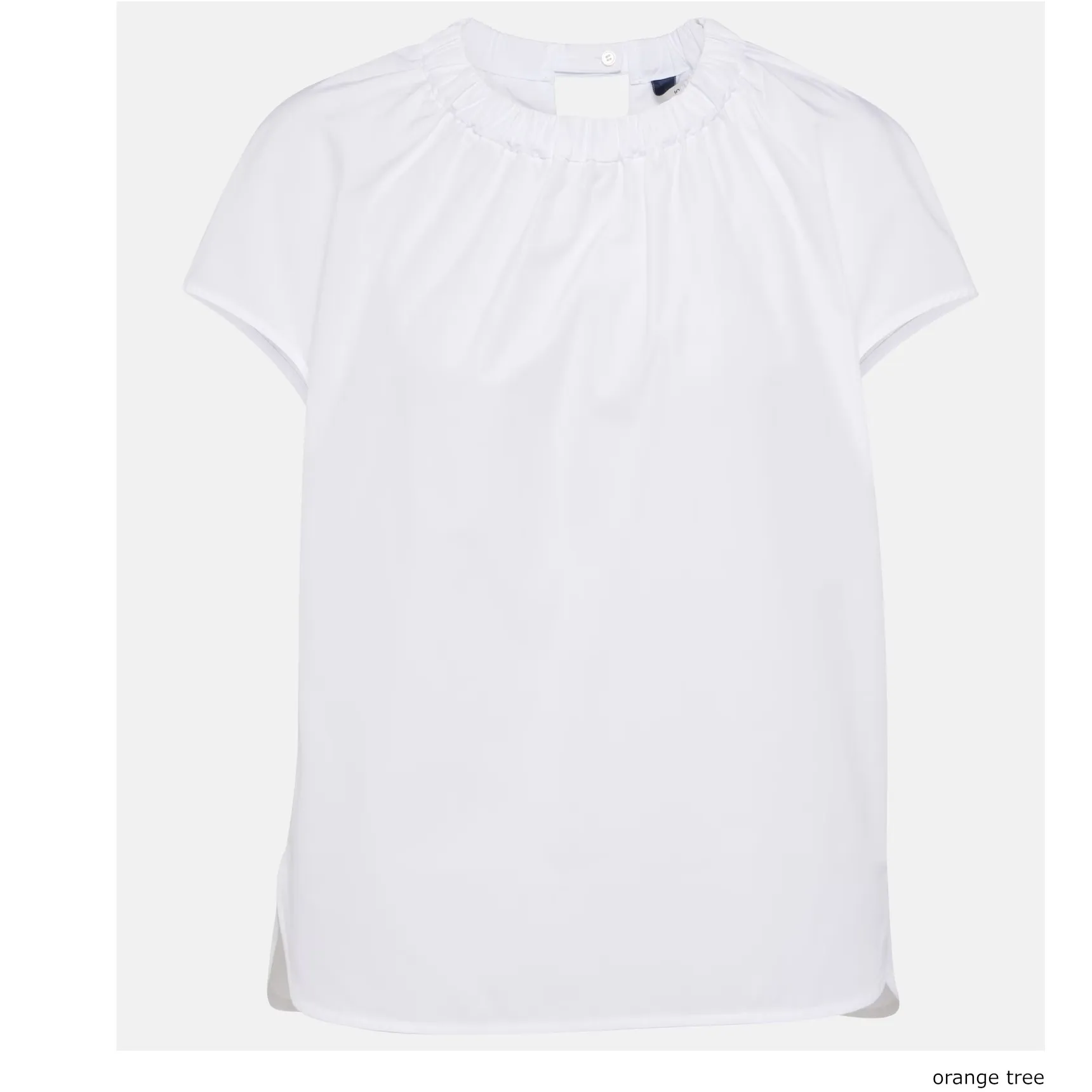 S Max Mara  |Plain Cotton Short Sleeves Elegant Style Shirts & Blouses