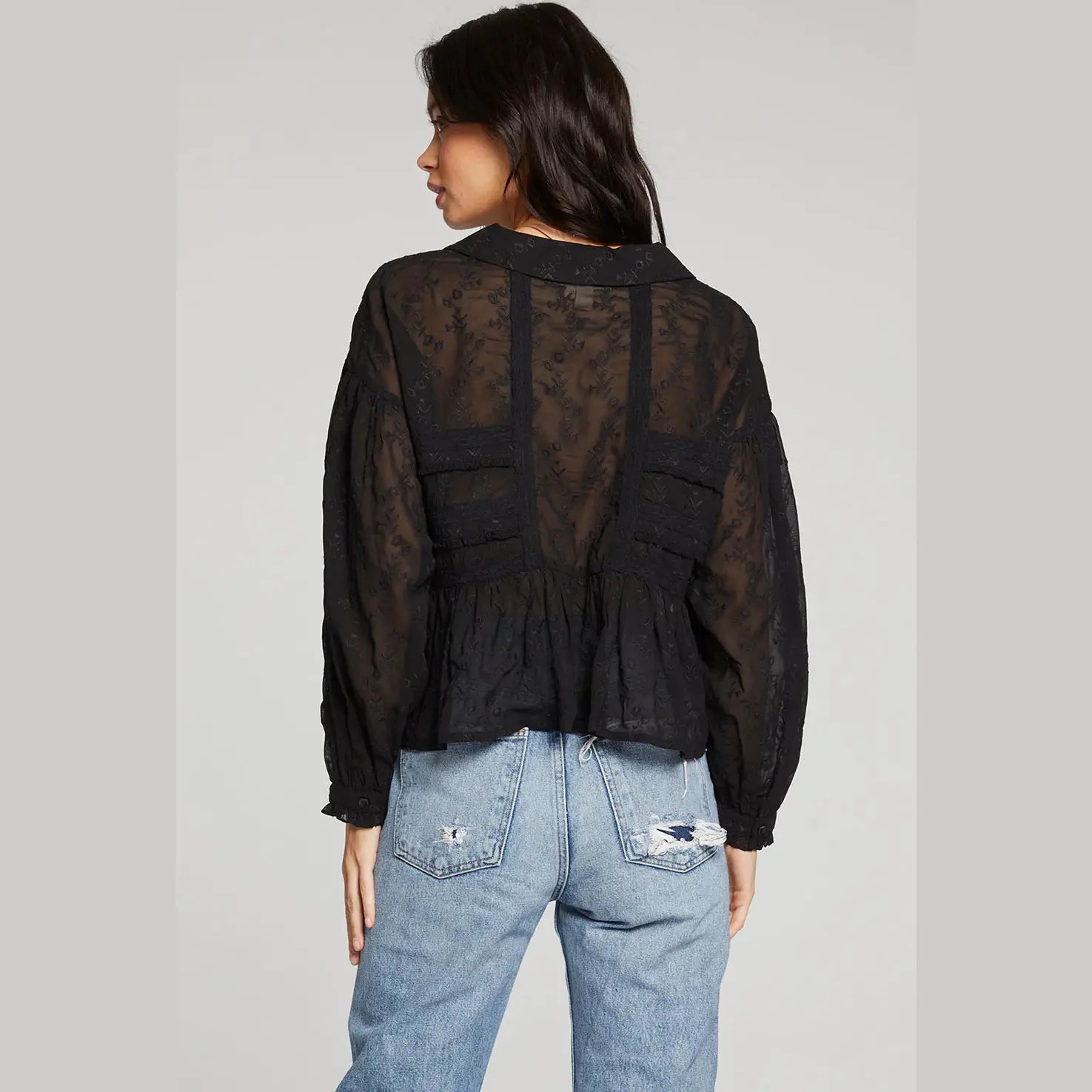 Saltwater Luxe Embroidered Prime Top in Black