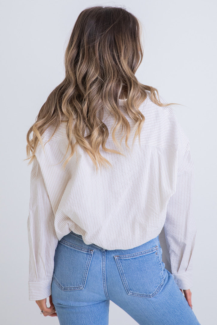 Seersucker Stripe Bubble Top