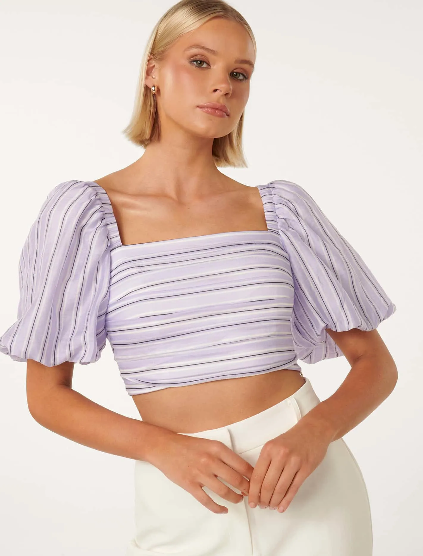 Shay Stripe Puff Sleeve Top