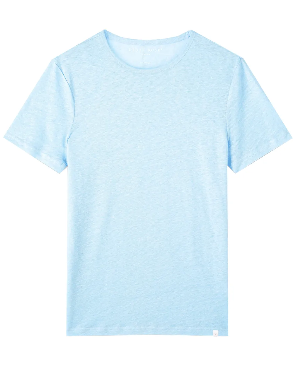 Sky Blue Pure Linen Short Sleeve T-Shirt