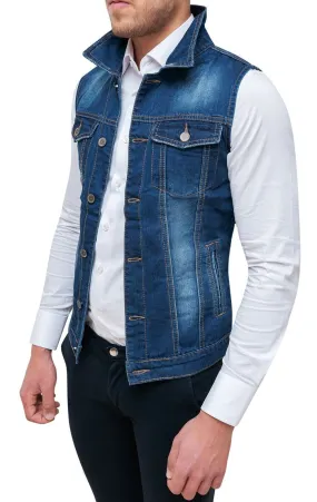 SMANICATO GIACCA JEANS UOMO BLU DENIM COTONE