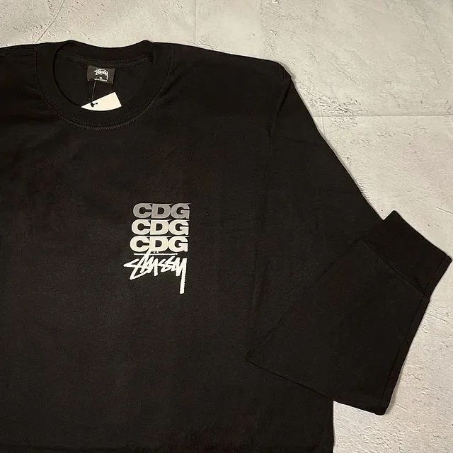 STUSSY  |Collaboration Plain Short Sleeves Logo Skater Style T-Shirts