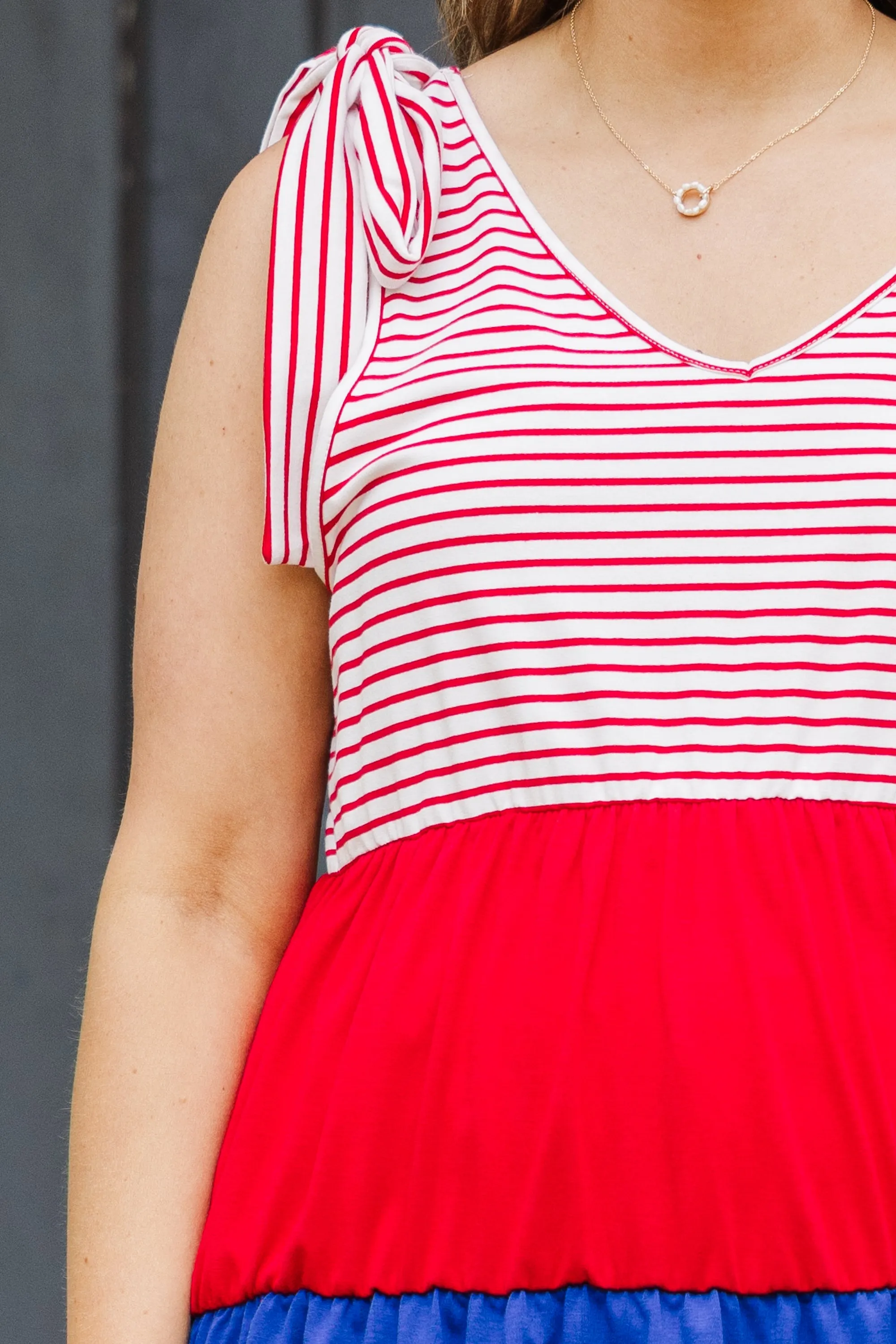 Sweet Patriot Top, Red Stripe