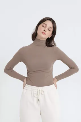 Taupe Bamboo Winter Long Sleeve Top