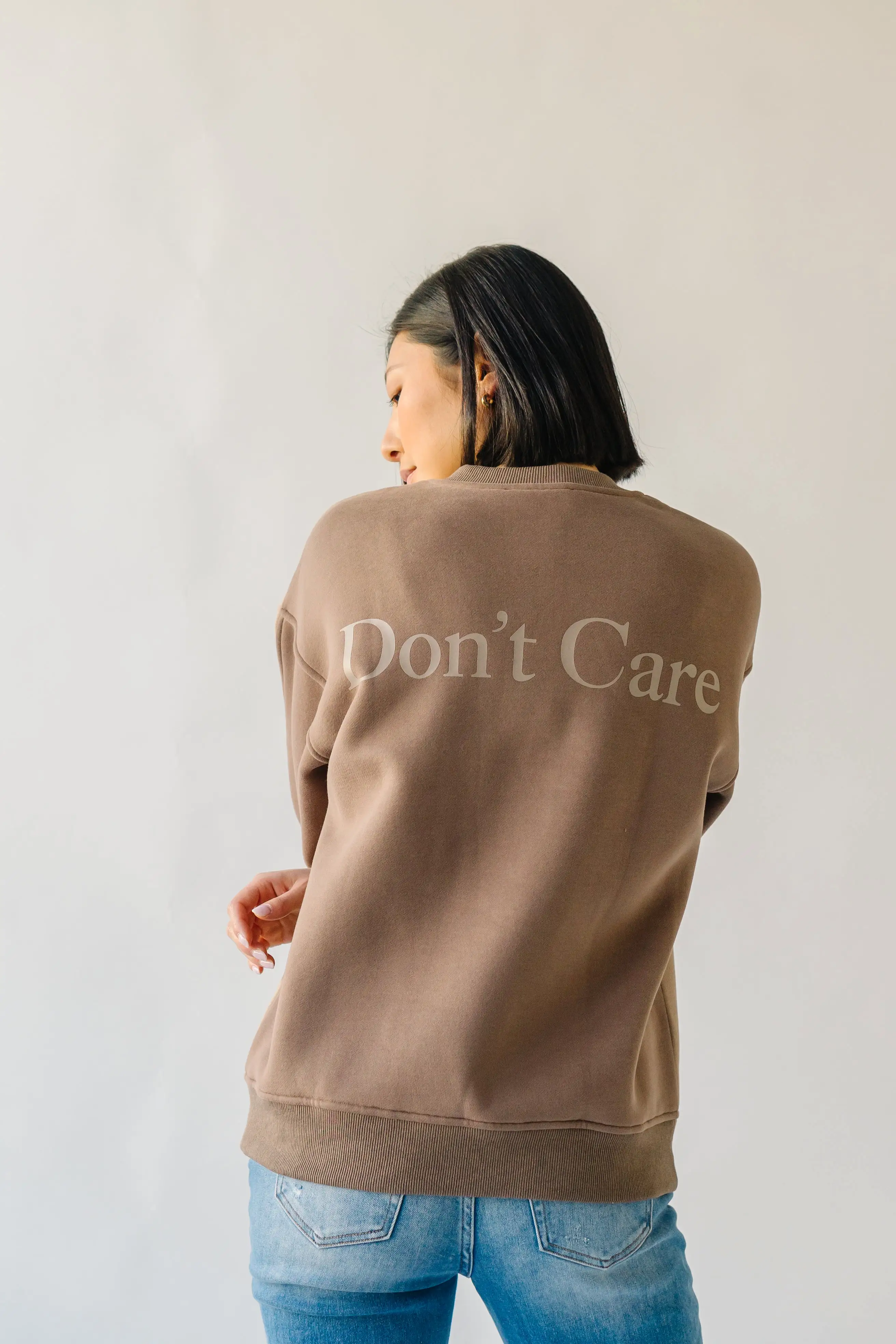 The Don't Know, Don't Care Pullover in Taupe