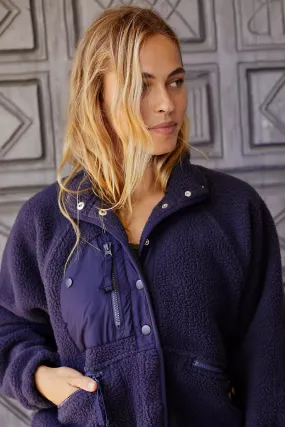 The Hit The Slopes Fleece Jacket by Free People - Eclipse