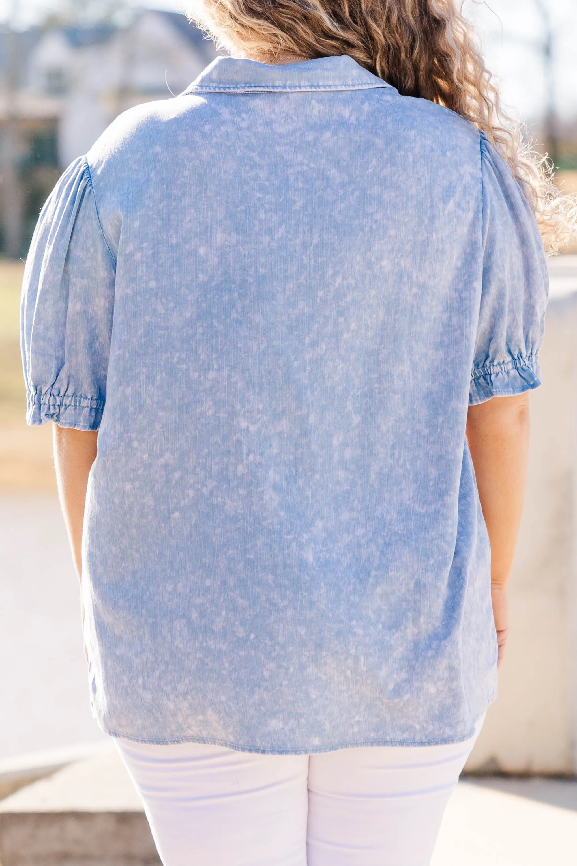 The Howdy Cowboy Top, Light Denim