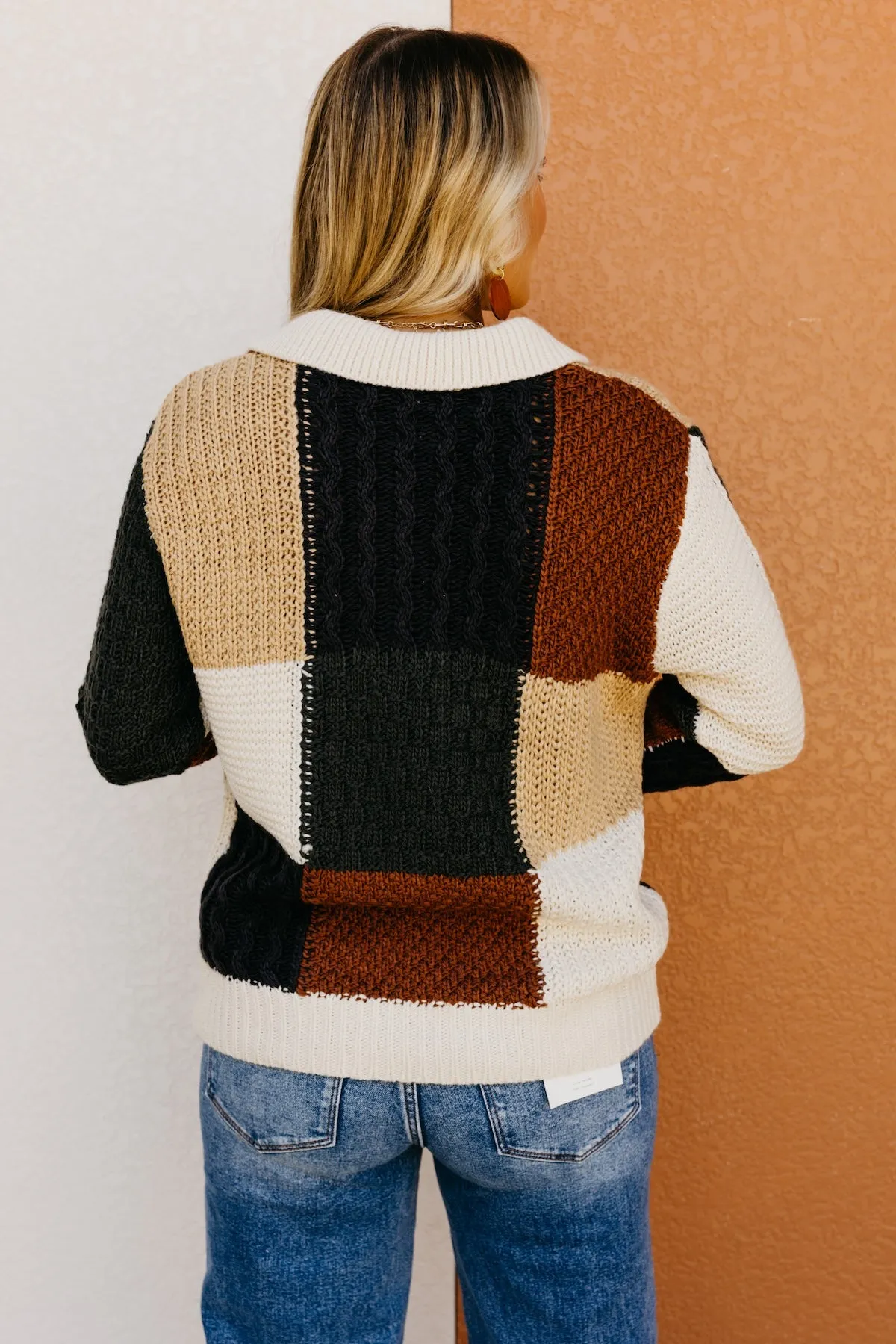 The Jaycee Color Block Henley Sweater