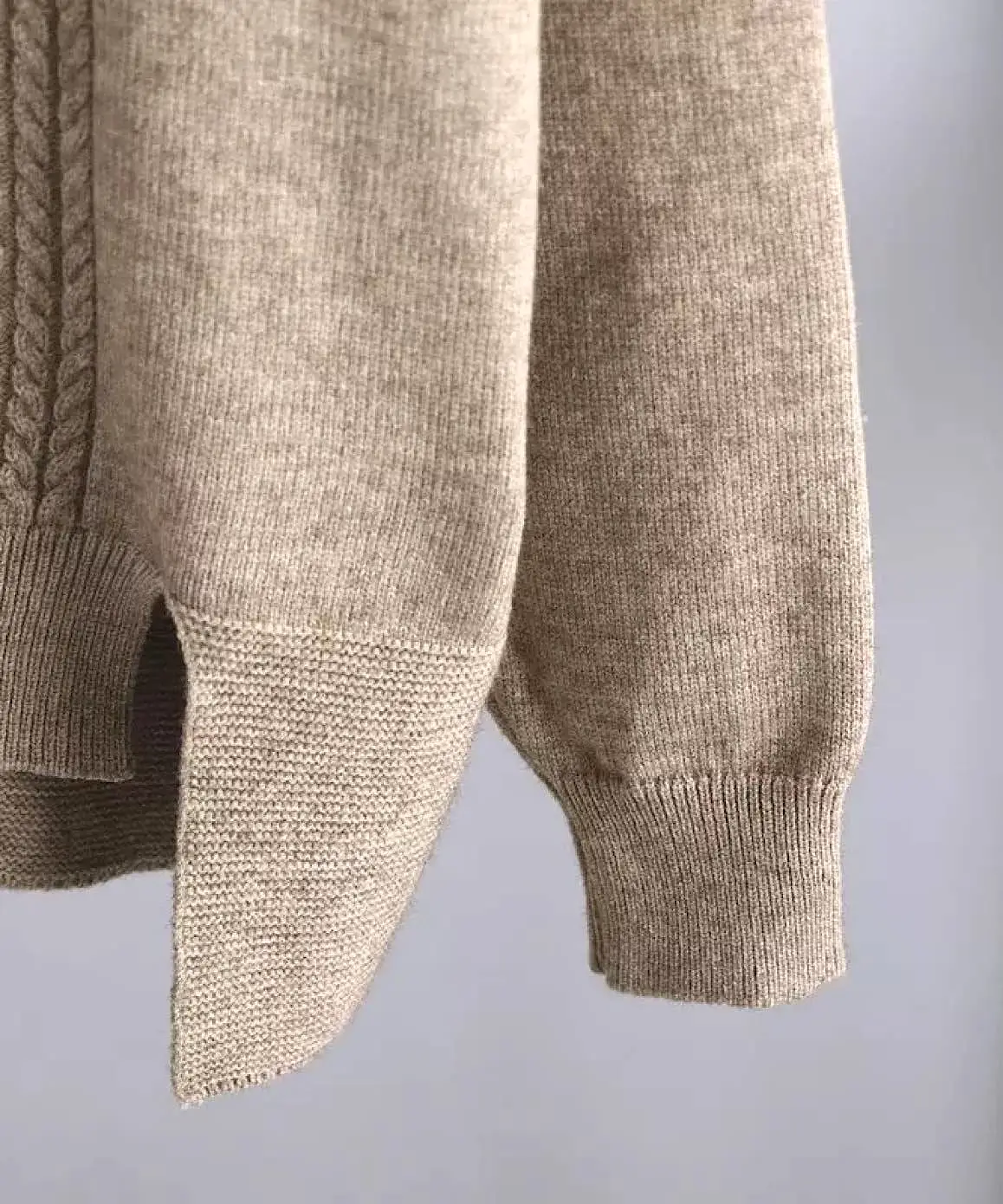 Thick Knit Pullover And Ankle Length Pant Set