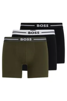 Three-pack of boxer briefs in stretch cotton