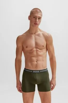 Three-pack of boxer briefs in stretch cotton