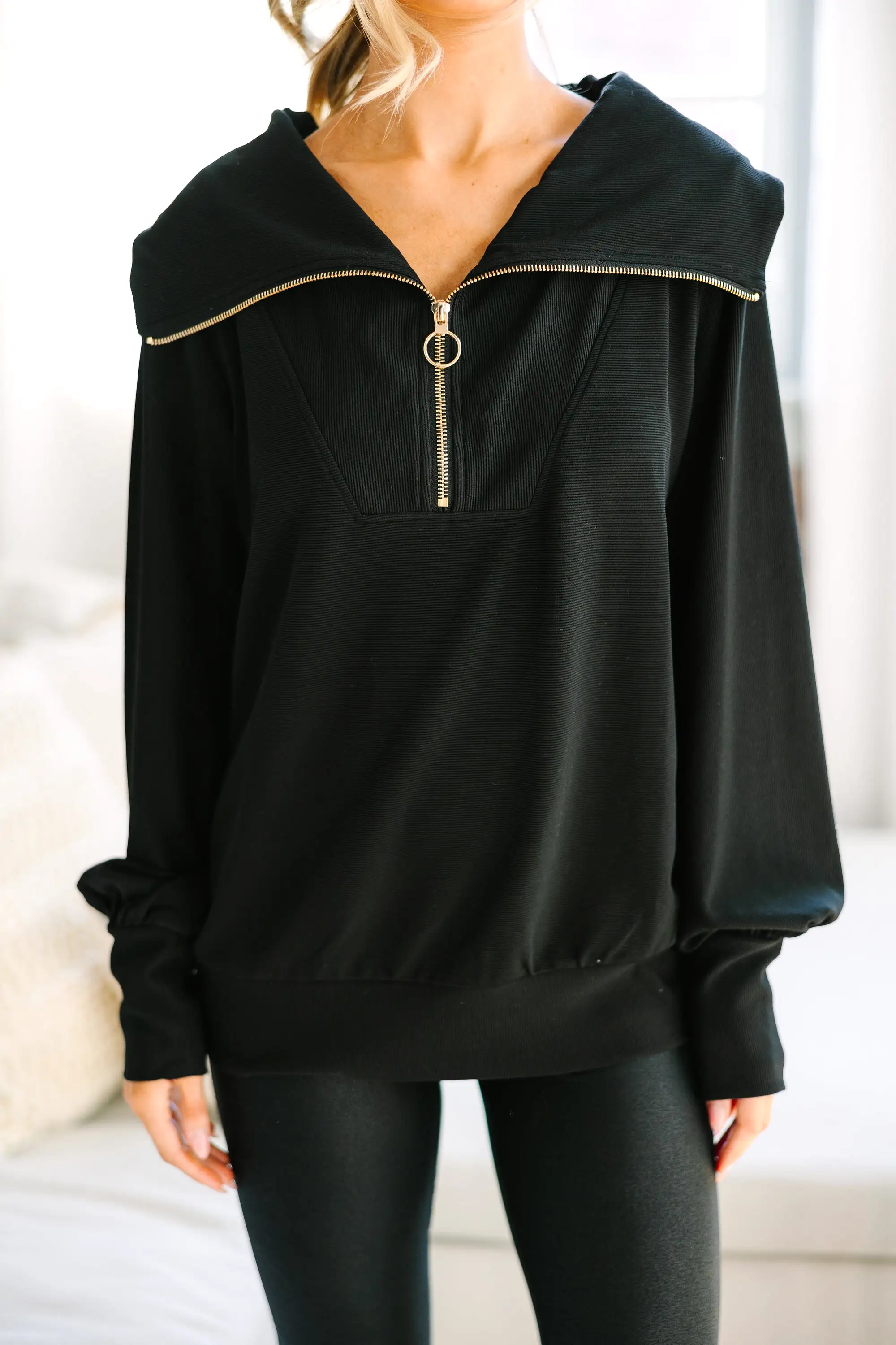 Today's The Day Black Quarter Zip Pullover