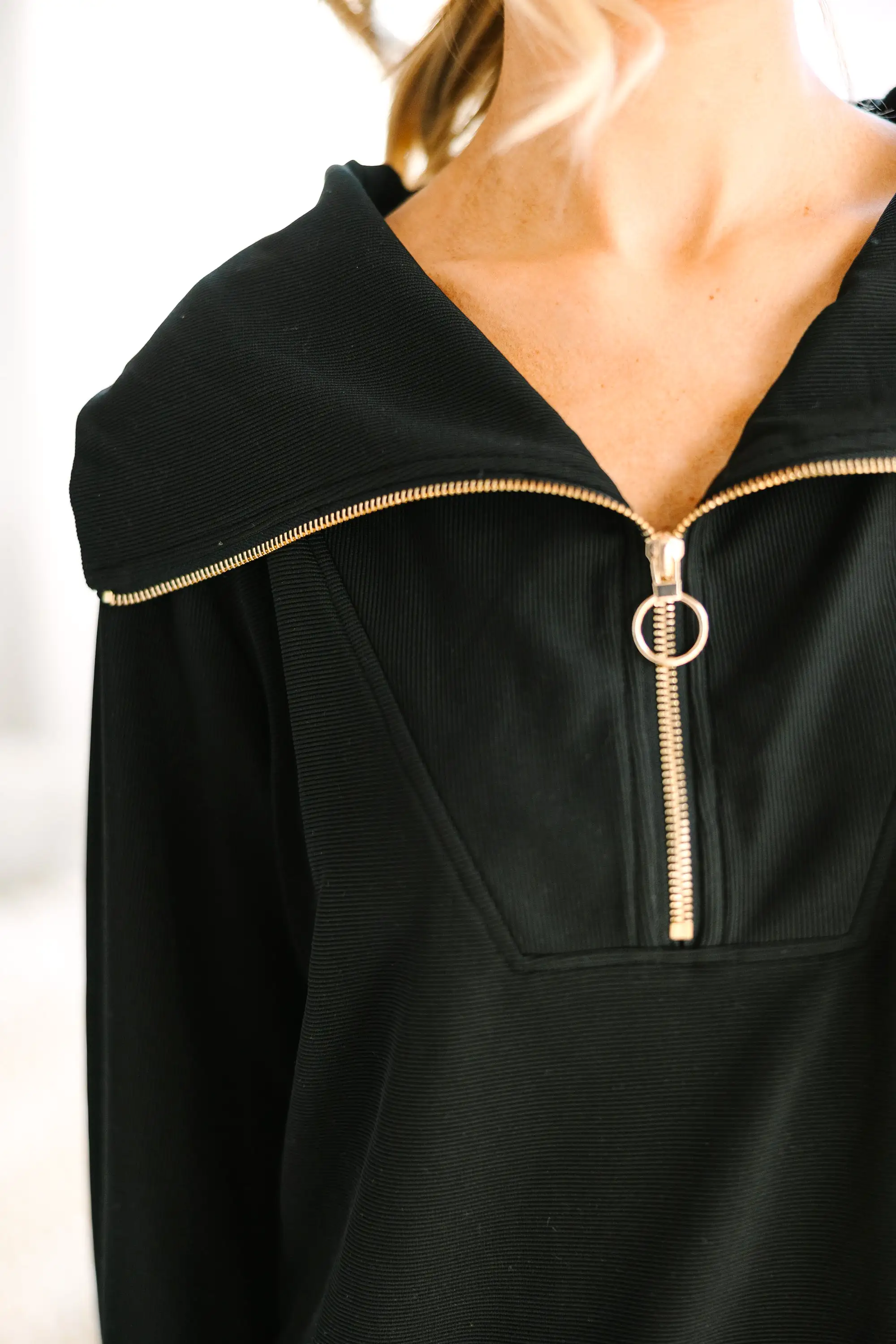 Today's The Day Black Quarter Zip Pullover