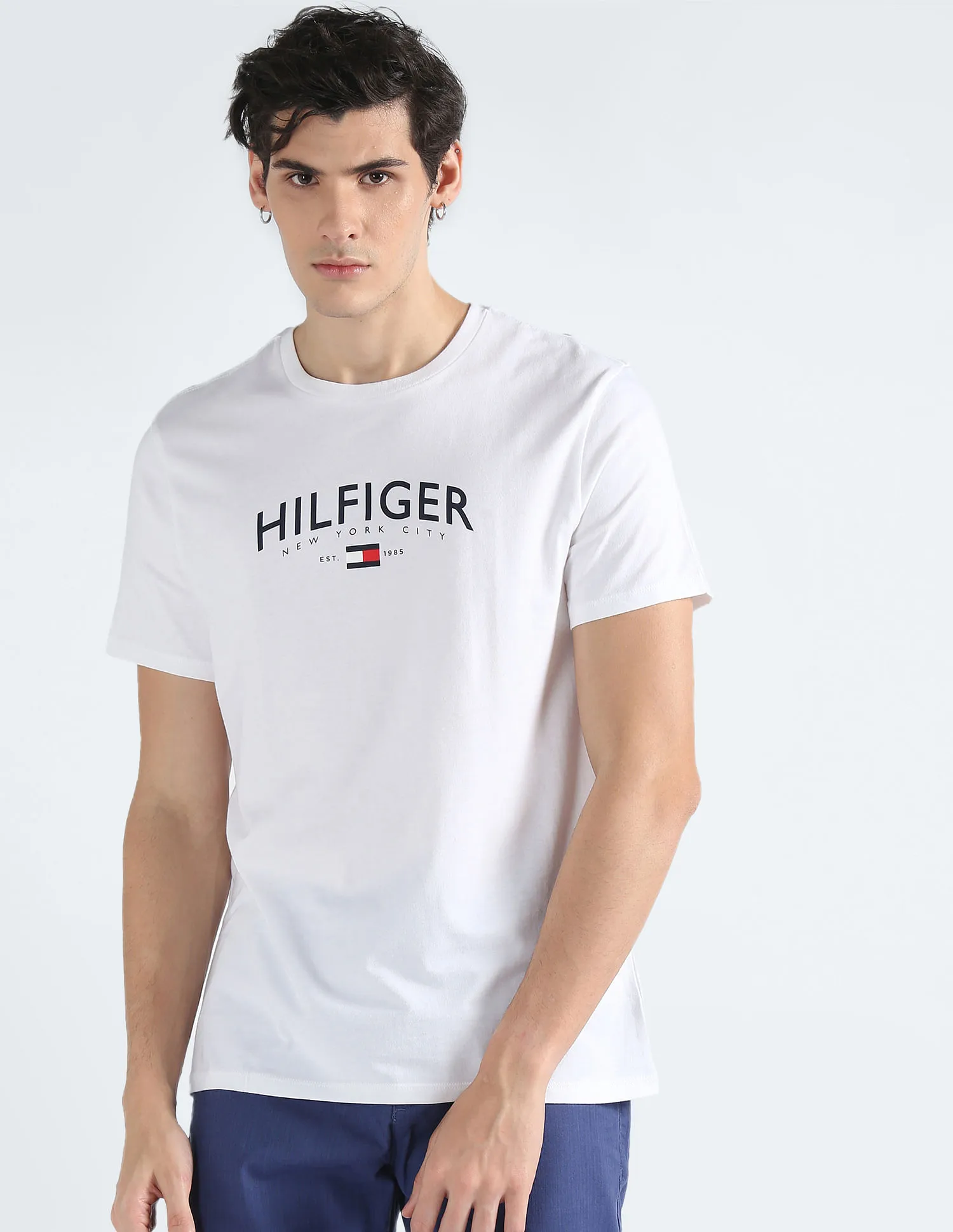 Tommy Hilfiger Brand Print Pure Cotton T-Shirt