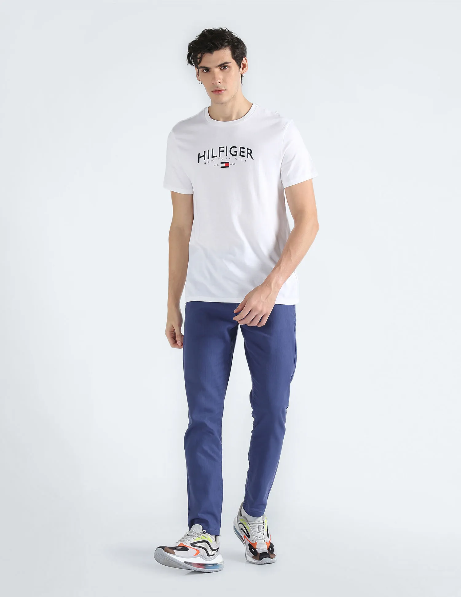 Tommy Hilfiger Brand Print Pure Cotton T-Shirt