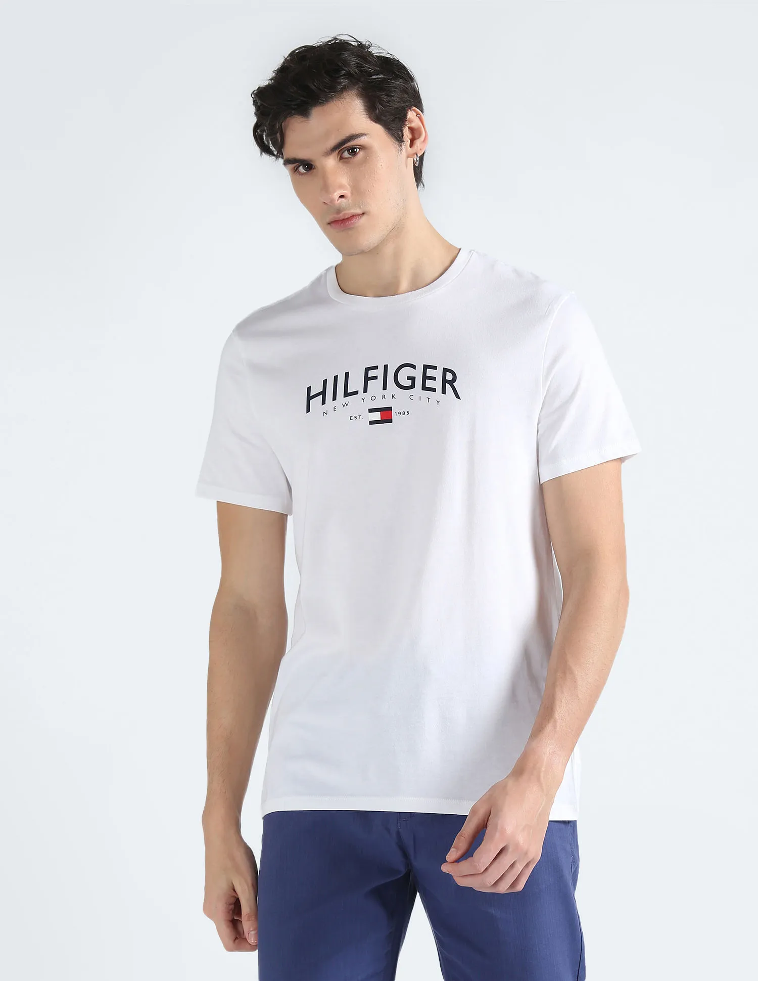 Tommy Hilfiger Brand Print Pure Cotton T-Shirt