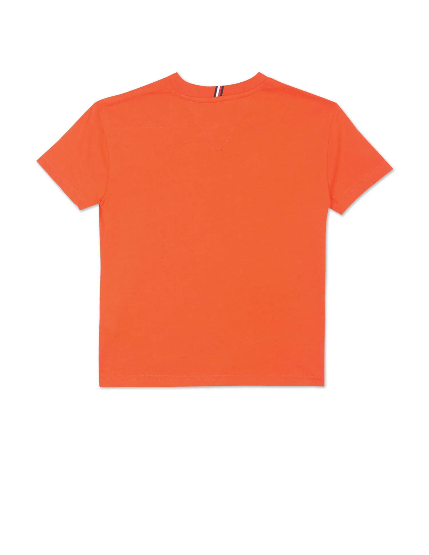 Tommy Hilfiger Kids Boys Orange Brand Print Pure Cotton T-Shirt