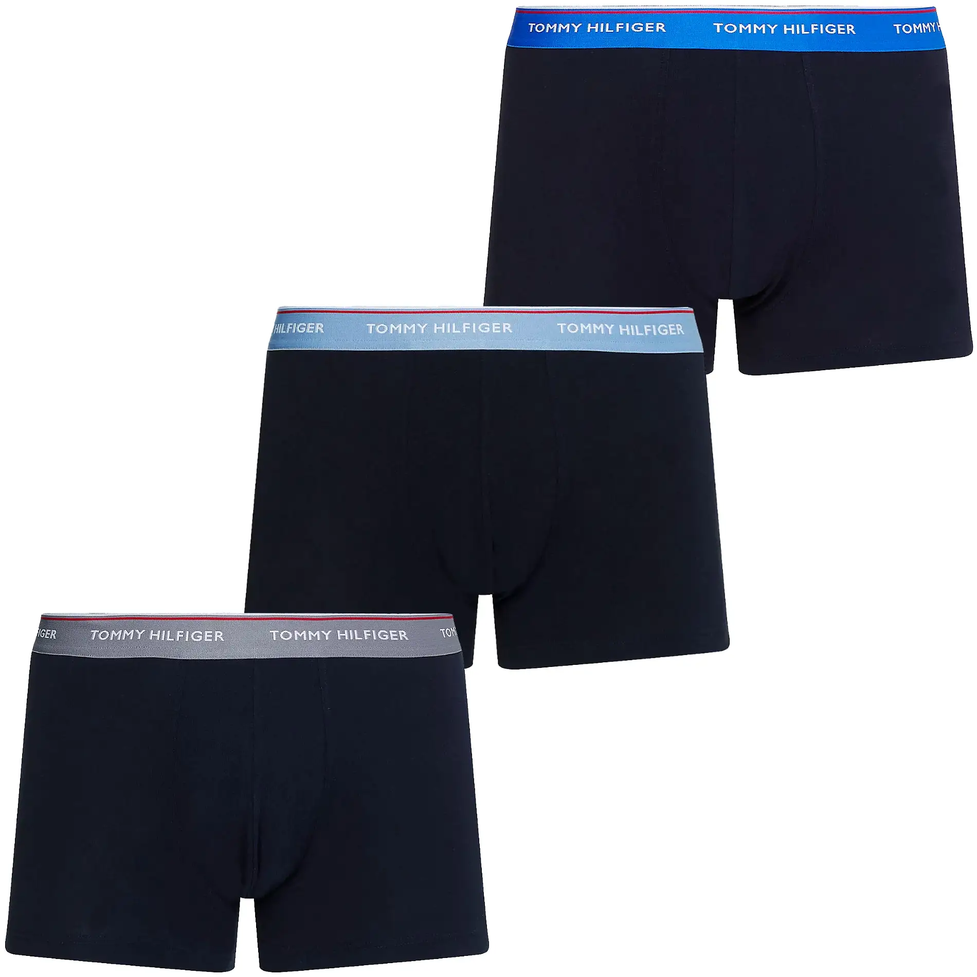 Tommy Hilfiger Mens Boxers/Trunks 'Premium Essentials Contrast Waistband' 3 Pack