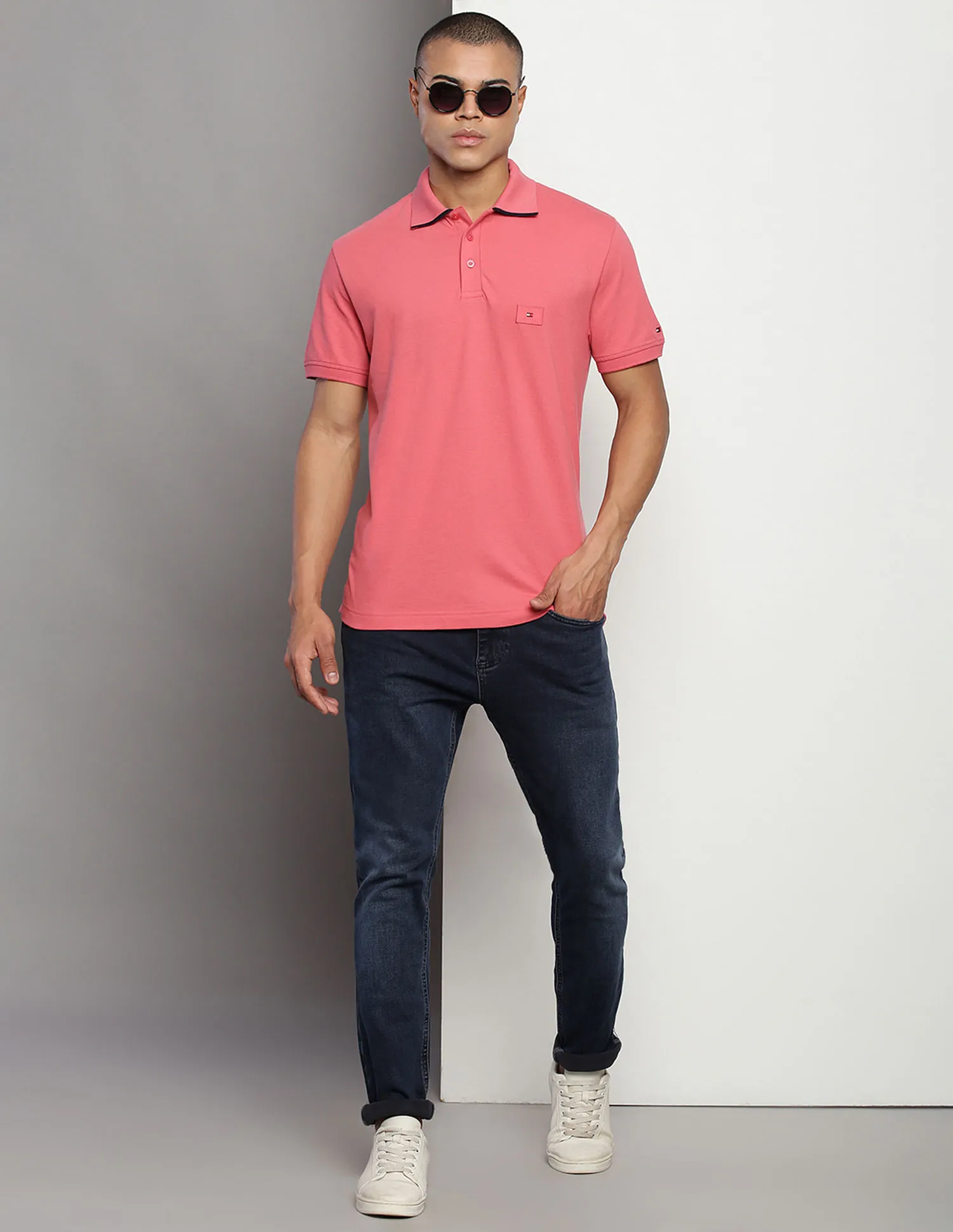 Tommy Hilfiger Pure Cotton Solid Polo Shirt