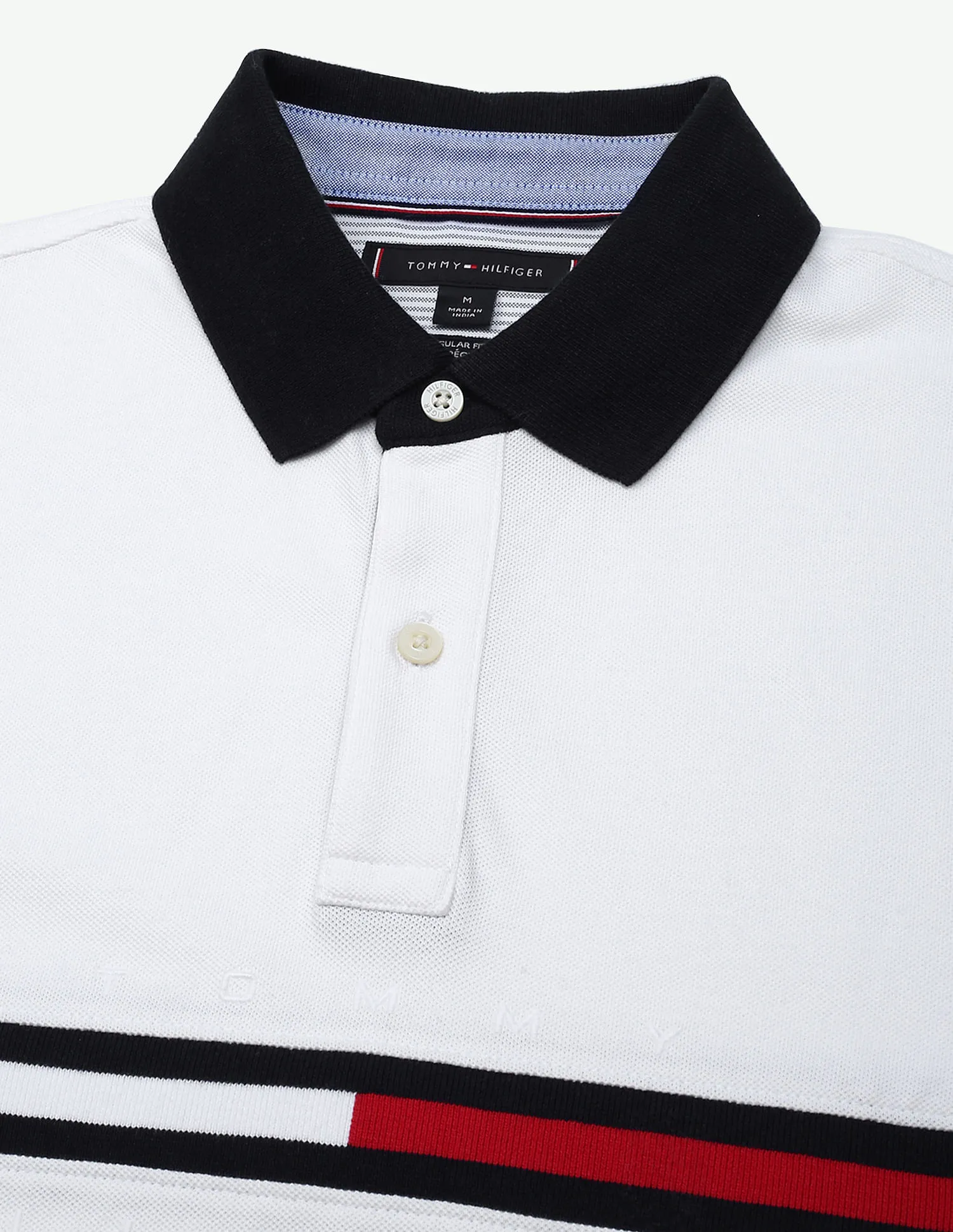 Tommy Hilfiger Pure Cotton Stripe Polo Shirt